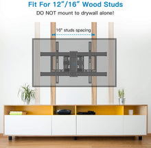 Load image into Gallery viewer, PERLESMITH TV Wall Mount Bracket Full Motion Dual Articulating Arm for Most 37-70 Inch LED, LCD, OLED, Flat Curved TVs up to 132lbs VESA 600×400 with Tilt, Swivel and Rotation - PSLFK1
