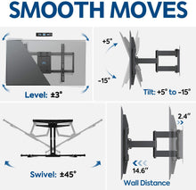 Load image into Gallery viewer, Mounting Dream TV Mount Bracket for 42-70 Inch Flat Screen TVs, Full Motion TV Wall Mounts with Swivel Articulating Dual Arms , Heavy Duty Design - Max VESA 600x400mm , 100 LBS Loading , MD2296

