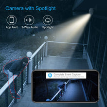 Load image into Gallery viewer, Dragon Touch OD10 Security Camera Outdoor, 1080P HD PTZ Outdoor Camera Wi-Fi for Home Security Surveillance, Floodlight, Night Vision, Motion Detection, 2-Way Audio, Alexa/Google Home, Waterproof
