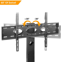 Load image into Gallery viewer, 5Rcom Black TV Floor Stand with 2 Shelves for Most 32 37 42 47 50 55 60 65 inch Plasma LCD LED Flat or Curved Screen TVs with Swivel Mount and Height Adjustable
