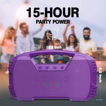 Load image into Gallery viewer, Portable Bluetooth Speakers V5.0, Waterproof Wireless Home Party Speaker, 25W Rich Bass Impressive Sound, 15 Hrs Playtime &amp; Wireless Stereo Pairing, Built-in Mic, Durable for Indoor, Outdoor - Purple
