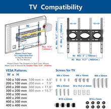 Load image into Gallery viewer, Rfiver Universal Tabletop TV Stand Base with Swivel Mount Height Adjustable fit Most 32" - 65" LCD LED Flat Panel Screen or Curved TVs, Black
