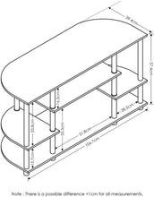 Load image into Gallery viewer, Furinno JAYA Simple Design Corner TV Stand, Espresso\/Black
