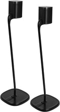 Load image into Gallery viewer, GT STUDIO SONOS Speaker Stands for SONOS One, One SL, PLAY:1, PLAY:3, Premium Design Improves Surround Sound, Heavy Base, Complete Cord Concealment - (Pair, White)
