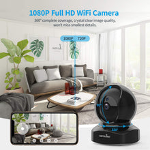 Load image into Gallery viewer, Wansview Wireless Security Camera, IP Camera 1080P HD, WiFi Home Indoor Camera for Baby\/Pet\/Nanny, Motion Detection, 2 Way Audio Night Vision, Works with Alexa, with TF Card Slot and Cloud
