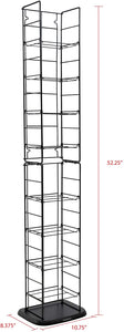 Atlantic Adjustable Wire Media Rack - Heavy Gauge Steel, Holds 153CDs, 72 DVDs, 8 Adjustable Shelves PN78205091