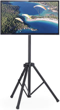 Load image into Gallery viewer, TAVR Mobile TV Stand Rolling TV Cart Floor Stand with Mount on Lockable Wheels Height Adjustable Shelf for 32-70 inch Flat Screen or Curved TVs Monitors Display Trolley Stand Loading 110lbs

