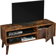 Load image into Gallery viewer, VASAGLE Retro TV Stand, TV Console for TVs up to 43 Inches, Mid-Century Modern Entertainment Centre for Flat Screen TV, Gaming Consoles, in Living Room, Entertainment Room, Office, Brown ULTV09BX
