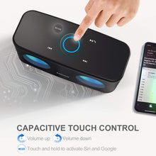 Load image into Gallery viewer, Bluetooth Speakers, DOSS SoundBox Plus Portable Wireless Bluetooth Speaker with 16W HD Sound and Deep Bass, Wireless Stereo Pairing, 20H Playtime, Wireless Speaker for Home, Outdoor, Travel - Black
