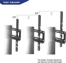 Load image into Gallery viewer, IANIYA Swivel Floor TV Stand Height Adjustable Bracket Entertainment Stand for 32 to 65 inch TV | 3-Tier BlackTempered Glass Multi-Function TV Stand
