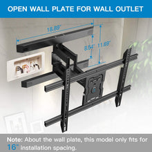Load image into Gallery viewer, PERLESMITH Full Motion TV Wall Mount for 37-80 Inch Flat Curved TVs with Smooth Tilts Swivel &amp; Extends - Dual Articulating Arms Wall Mount TV Bracket Supports TVs up to 132 lbs Max VESA 600x400
