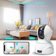 Load image into Gallery viewer, Wireless Security Camera,KAMTRON HD WiFi Security Surveillance IP Camera Home Monitor with Motion Detection Two-Way Audio Night Vision,White (G-826w)
