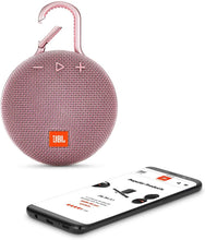 Load image into Gallery viewer, JBL Clip 3 Portable Waterproof Wireless Bluetooth Speaker - Pink (Renewed)
