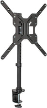 Load image into Gallery viewer, VIVO Black Ultra Wide Screen TV Desk Mount for up to 55 inch Screens | Full Motion Height Adjustable Single Television Stand (STAND-V155C)
