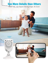 Load image into Gallery viewer, Baby Monitor, Conico 1080P HD Wireless Camera Pet Cam with Sound Motion Detection, Home Wireless Security Camera with 2- Way Audio, Night Vision Cloud WiFi Camera for Baby, Pet, Elder, 2.4G WiFi
