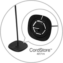 Load image into Gallery viewer, GT STUDIO SONOS Speaker Stands for SONOS One, One SL, Play:1, Play:3, Premium Design Improves Surround Sound, Heavy Base, Complete Cord Concealment - (Pair, Black)

