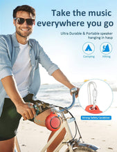 Load image into Gallery viewer, Outdoor Waterproof Bluetooth Speaker,Kunodi Wireless Portable Mini Shower Travel Speaker with Subwoofer, Enhanced Bass, Built in Mic for Sports, Pool, Beach, Hiking, Camping (Red)
