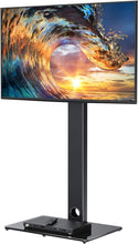 Load image into Gallery viewer, PERLESMITH Universal Floor TV Stand/Base with Swivel Mount for Most 32-65 inch LCD LED TVs - Height Adjustable, Cable Management and Space Saving, VESA 600x400mm, Perfect for Corner &amp; Bedroom
