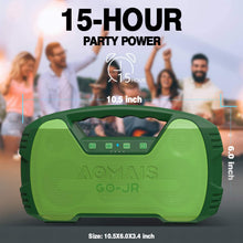 Load image into Gallery viewer, Portable Bluetooth Speakers V5.0, Waterproof Wireless Home Party Speaker, 25W Rich Bass Impressive Sound, 15 Hrs Playtime &amp; Wireless Stereo Pairing, Built-in Mic, Durable for Indoor, Outdoor - Green
