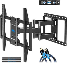 Load image into Gallery viewer, Mounting Dream TV Mount for Most 42-70 inch Flat Screen TVs Up to 100 lbs, Full Motion TV Wall Mount with Swivel Articulating 6 Arms, TV Wall Mounts Fit 12-16” Wood Studs, Max VESA 600x400mm
