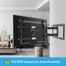 Load image into Gallery viewer, JUSTSTONE TV Wall Mount Bracket Full Motion for Most 32-80 Inch LED/LCD/OLED Flat Screen Curved TVs with Articulating Dual Arm Swivel Tilt Up to 110 lbs, Max VESA 600X400mm

