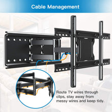 Load image into Gallery viewer, TV Wall Mount Bracket Full Motion- Fits 16”, 24” Wood Studs Articulating Swivel TV Mount for 37-75 Inch LED, LCD, OLED, Flat Screen TVs - Weight up to 132lbs - VESA 600x400mm PERLESMITH

