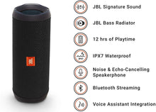 Load image into Gallery viewer, JBL FLIP 4 - Waterproof Portable Bluetooth Speaker - Black
