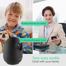 Load image into Gallery viewer, Dog Camera-1080P FHD Pet Camera with Phone App, Pan/Tilt/ Zoom Puppy Camera with 2-Way Audio, AI Human Detection, Night Vision Cloud Storage / TF Card Work with Alexa Wireless Security Camera for Home

