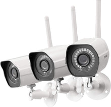 Load image into Gallery viewer, Zmodo Outdoor Camera Wireless, 1080p Security Camera Wireless, 3 Pack Indoor Outside WiFi Cameras Wireless, IR Night Vision, Motion Detection, Remote View, Easy Setup, White, Compatible with Alexa
