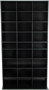 Atlantic Elite Media Storage Cabinet - New\/Improved Tower, Stores 837 CDs, 630 Blu-Rays, 531 DVDs, 624 PS3\/PS4 Games or 528 wii Games with 9 Fixed Shelves, PN38408117 in Black