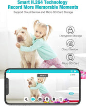Load image into Gallery viewer, Wireless Security Camera, Conico 1080P Wireless Camera with Sound Motion Detection IR Night Vision, Home Camera with 2- Way Audio 8X Zoom, WiFi Camera Cloud Service Compatible with Alexa, 2.4G WiFi
