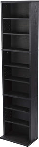 Atlantic Summit Adjustable Media Cabinet - Holds 261 CDs, 114 DVDs or 132 Blu-Rays, 6 Adjustable and 3 Fixed Shelves PN74735728 in Maple