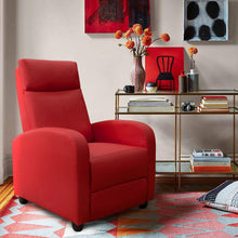 Load image into Gallery viewer, Homall Recliner Chair Padded Seat PU Leather for Living Room Single Sofa Recliner Modern Recliner Seat Club Chair Home Theater Seating (Red)
