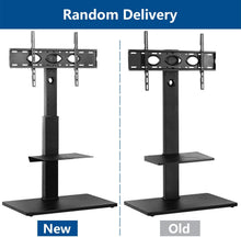 Load image into Gallery viewer, Rfiver Universal Swivel Floor TV Stand for Most 32"-65" LCD LED Flat\/Curved Screen TVs, TV and Media Shelf Height Adjustable, Sturdy Wood TV Mount Stand with Internal Cable Management, Black
