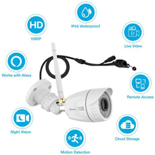 Load image into Gallery viewer, Wansview Outdoor Security Camera, Wansview 1080P Wireless WiFi Home Surveillance Waterproof Camera with Night Vision, Motion Detection, Remote Access, Works with Alexa -W4-2PACK
