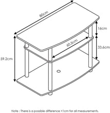 Load image into Gallery viewer, FURINNO Turn-N-Tube 3-Tier TV Stand, Espresso\/Black
