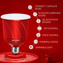 Load image into Gallery viewer, Sengled Pulse LED Smart Bulb with JBL Bluetooth Speaker, App Controlled Up to 8 BR30 LED Light Bulbs with Starter Kit, E26 Base, Compatible with Amazon Alexa, Candy Apple Red, 2 Pack
