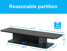 Load image into Gallery viewer, FITUEYES Wall Mounted Media Console, Floating TV Stand Component Shelf, Black, DS210501WB
