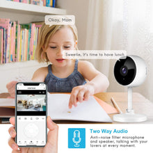 Load image into Gallery viewer, Home Security Camera, Littlelf 1080P Indoor WiFi Surveillance IP Camera with Manual Night Vision, 2-Way Audio, Human Motion Dectetion for Pet/Office/Baby Monitor, Worked with Alexa - 2 Pack
