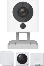 Load image into Gallery viewer, Wyze Cam 1080p HD Indoor Wireless Smart Home Camera with Night Vision, 2-Way Audio, Works with Alexa &amp; the Google Assistant, One Pack, White - WYZEC2
