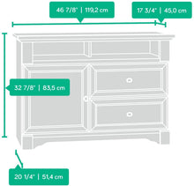 Load image into Gallery viewer, Sauder Palladia High Boy TV Stand, For Tv's up to 50", Select Cherry finish
