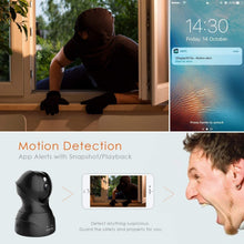 Load image into Gallery viewer, Wireless Security Camera with Two-way Audio - KAMTRON 1080P HD WiFi Security Surveillance IP Camera Home Baby Monitor with Motion Detection Night Vision, Black
