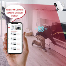Load image into Gallery viewer, Wireless Rechargeable Battery Powered WiFi Camera, Home Security Camera, Night Vision, Indoor/Outdoor, 1080P Video with Motion Detection, 2-Way Audio, Waterproof, compatible with Cloud Storage/SD Slot
