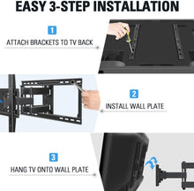 Load image into Gallery viewer, Mounting Dream TV Mount Full Motion TV Wall Mounts for 26-55 inch, Some up to 65 inch LED, LCD Flat Screen TV, Wall Mount Bracket up to VESA 400 x 400mm 99 lbs. Fits 16”, 18”, 24” Wood Studs MD2380-24
