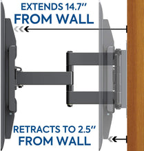 Load image into Gallery viewer, Mounting Dream TV Mount Bracket for 42-70 Inch Flat Screen TVs, Full Motion TV Wall Mounts with Swivel Articulating Dual Arms , Heavy Duty Design - Max VESA 600x400mm , 100 LBS Loading , MD2296
