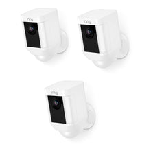 Load image into Gallery viewer, Ring Spotlight Cam Battery HD Security Camera with Built Two-Way Talk and a Siren Alarm, White, Works with Alexa
