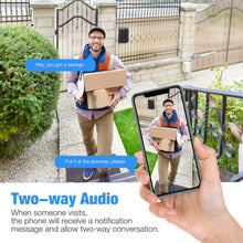 Load image into Gallery viewer, Conico Outdoor Security Camera, Wireless Rechargeable Battery Powered Camera 10400mAh, 1080P WiFi Surveillance Camera for Home with Night Vision, Two Way Audio, PIR Motion Detection, IP65 Waterproof
