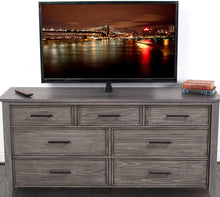 Load image into Gallery viewer, VIVO Black Ultra Wide Screen TV Desk Mount for up to 55 inch Screens | Full Motion Height Adjustable Single Television Stand (STAND-V155C)
