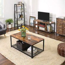 Load image into Gallery viewer, VASAGLE ALINRU Small TV Stand for 50 Inches TV, TV Console Table with Storage, Entertainment Center, for Living Room, Small Space, Industrial Rustic Brown ULTV39BX
