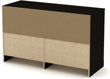 Load image into Gallery viewer, South Shore Step One 6-Drawer Double Dresser,Pure Black with Matte Nickel Handles

